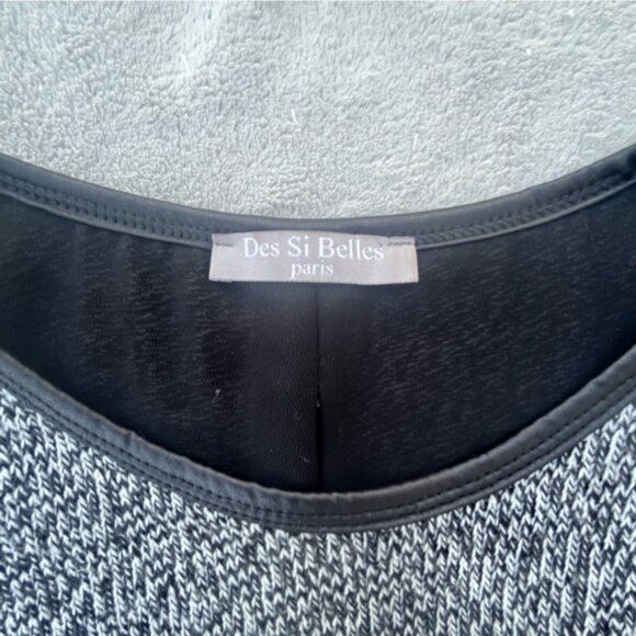 Des Si Belles Heather Black Knit Top Back Bow - Picture 5 of 10